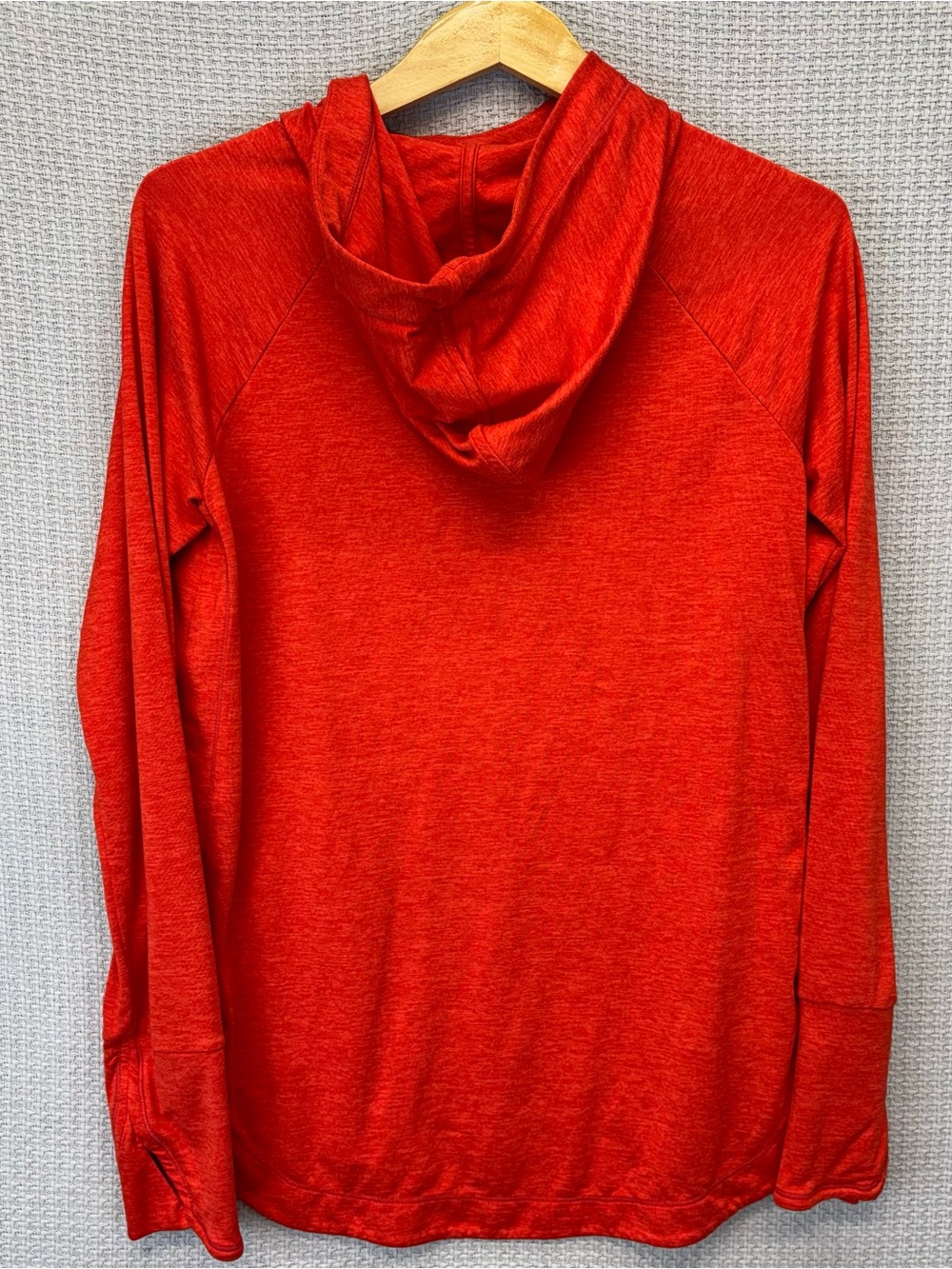 Athleta Women Size Small Hoodie Orange Pullover Sweatshirt Uptempo Top Stretch - Picture 7 of 10
